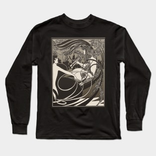 Flute Lady (cream/black) Long Sleeve T-Shirt